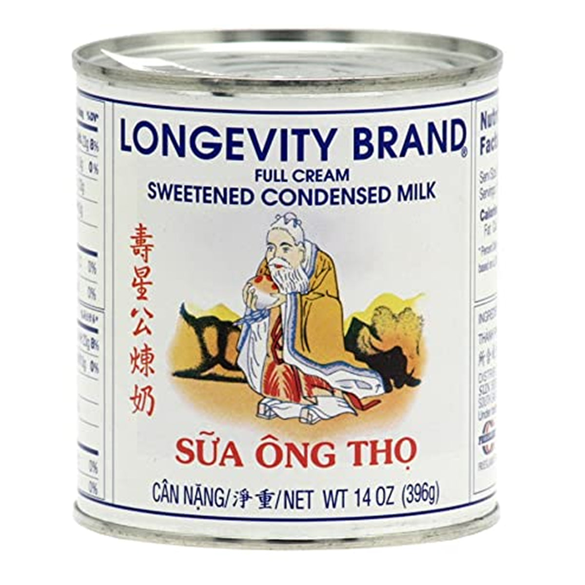Longevity Brand Sweetened Condensed Milk 14oz Arcaera