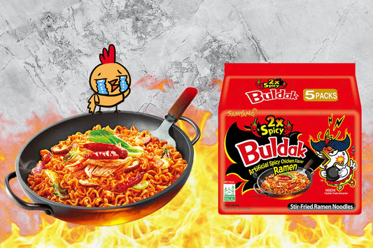 samyang 2x spicy buldak chicken crying heat