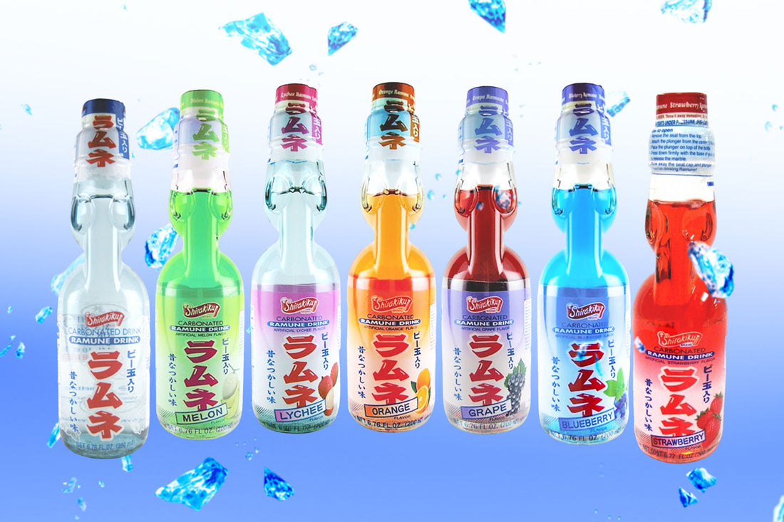 ramune bottles japanese soda ice