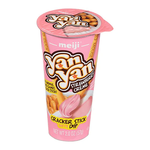 meiji yan yan strawberry creme - 2oz