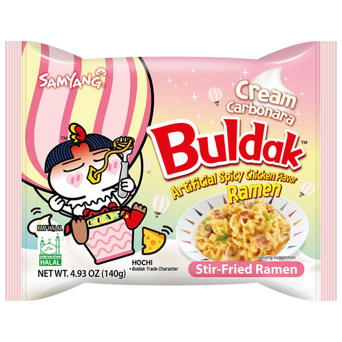 Samyang Buldak Cream Carbo (Cream Carbonara) Hot Chicken Flavor Ramen - 4.93oz