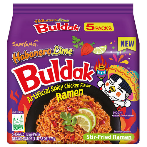 Samyang Buldak Habanero Lime Flavor Ramen 4.94oz - 5pk