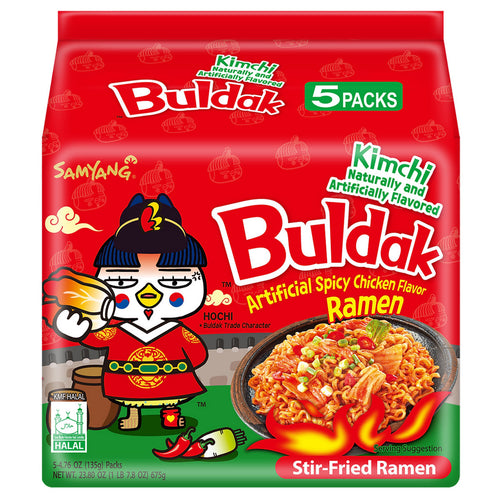Samyang Buldak Hot Chicken Kimchi Flavor Ramen 4.94oz - 5pk
