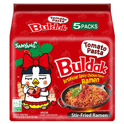 Samyang Buldak Hot Chicken Tomato Pasta Flavor Ramen 4.94oz - 5pk