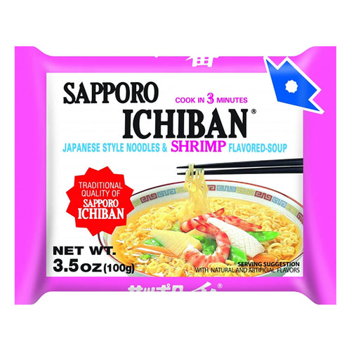 sapporo ichiban instant ramen noodles shrimp - 3.5oz
