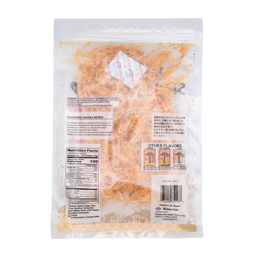 shirakiku shredded squid sakiika hot - 7oz nutrition label