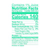 calpico melon non-carbonated soft drink - 500ml nutrition label