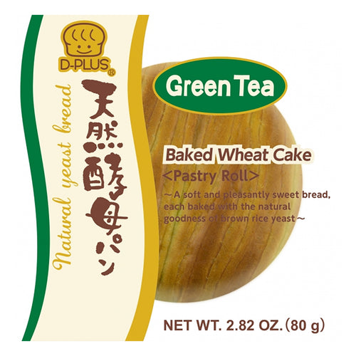 d-plus baked wheat cake green tea - 2.82oz