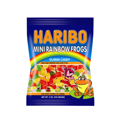 haribo mini rainbow frogs gummy - 5oz