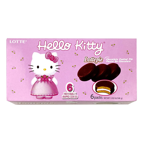 hello kitty lotte pie 168g - 6pk