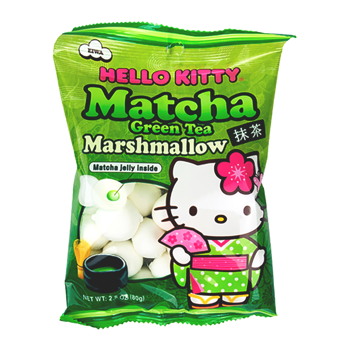 hello kitty marshmallow matcha green tea flavor - 90g