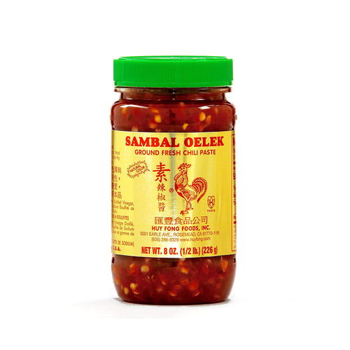 huy fong foods sambal oelek ground fresh chili paste - 8oz
