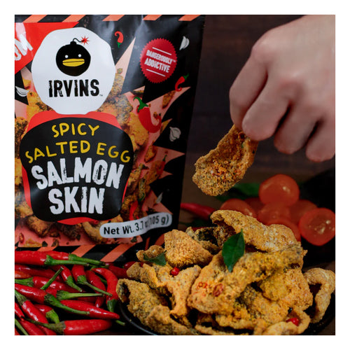 irvins salted egg hot boom spicy salmon skin - 105g-2