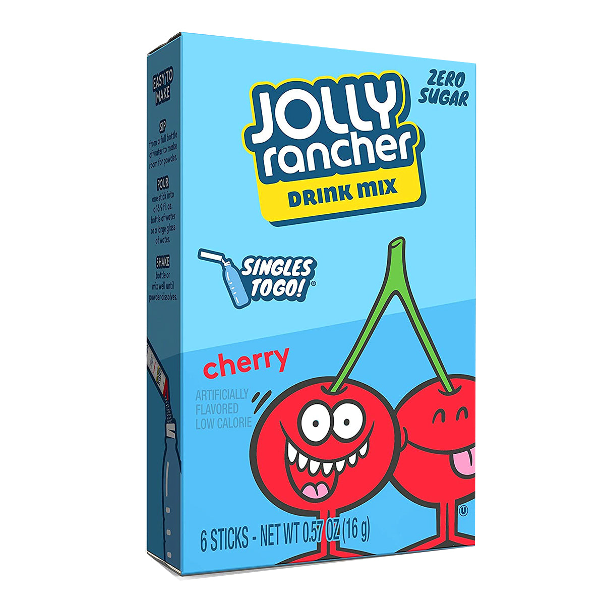 jolly rancher singles to go powdered drink mix - cherry - 6ct