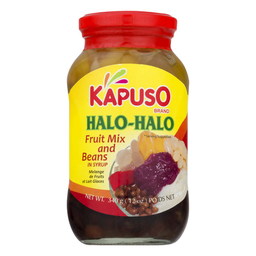 kapuso halo halo fruit mix and beans in syrup - 12oz