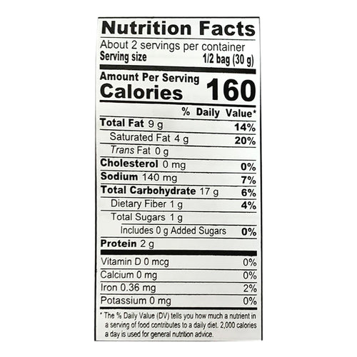 lay's potato chips hot chili squid flavor - 1.76oz nutrition label