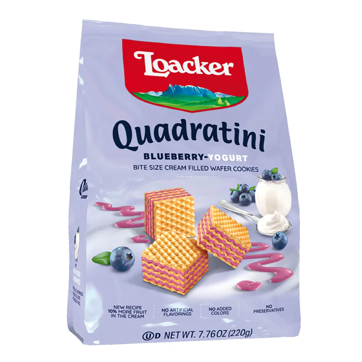 loacker quadratini blueberry yogurt - 220g