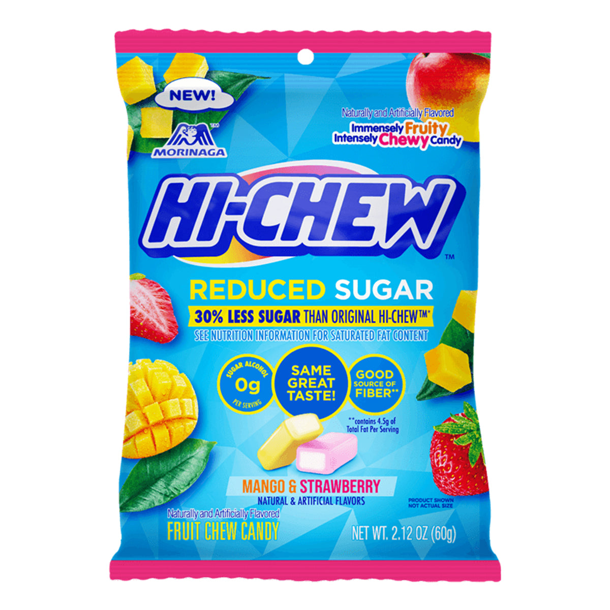 morinaga hi-chew reduced sugar - 2.12oz
