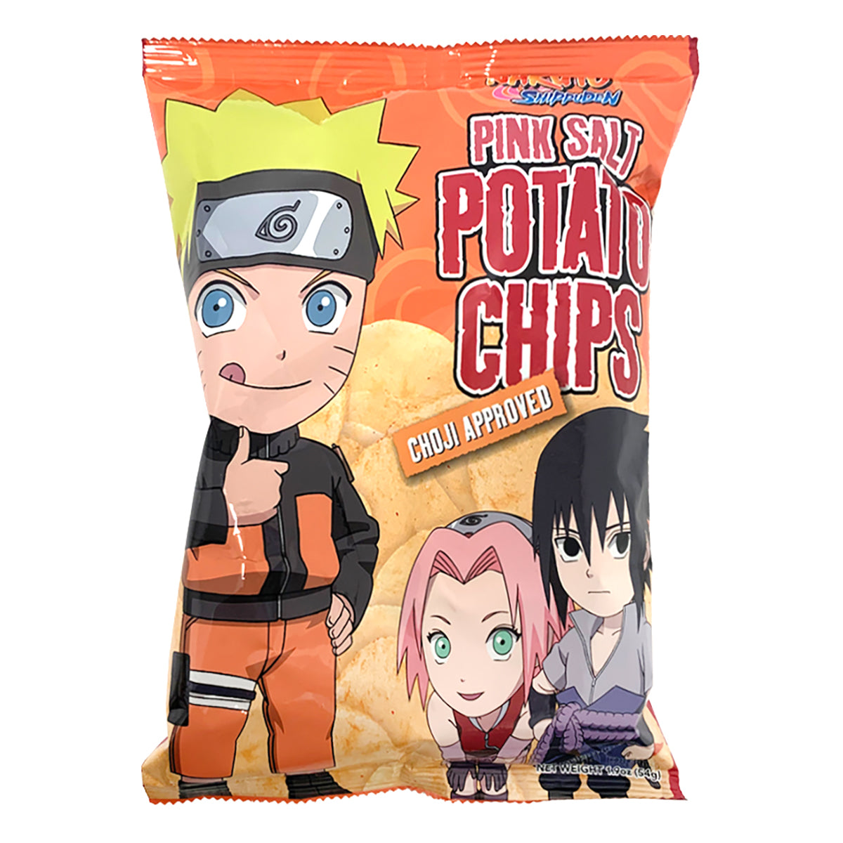 naruto shippuden pink salt potato chips - 54g