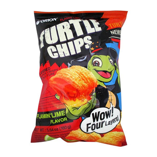 orion turtle chips flamin' lime - 5.64oz