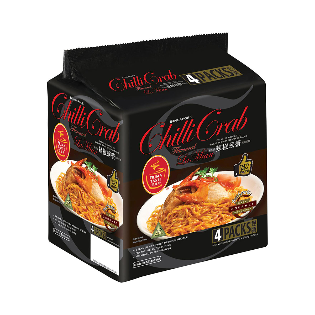 prima taste singapore chili crab lamian noodles 6.5oz - 4pk