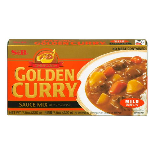 s&b golden curry mild hot - 7.8oz