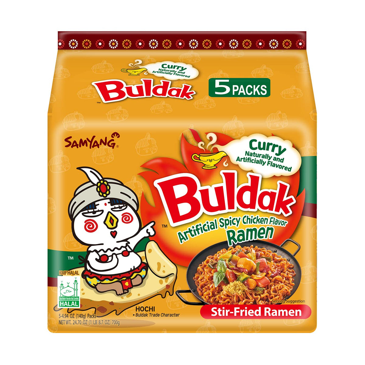 samyang buldak hot chicken curry flavor ramen 4.94oz - 5pk