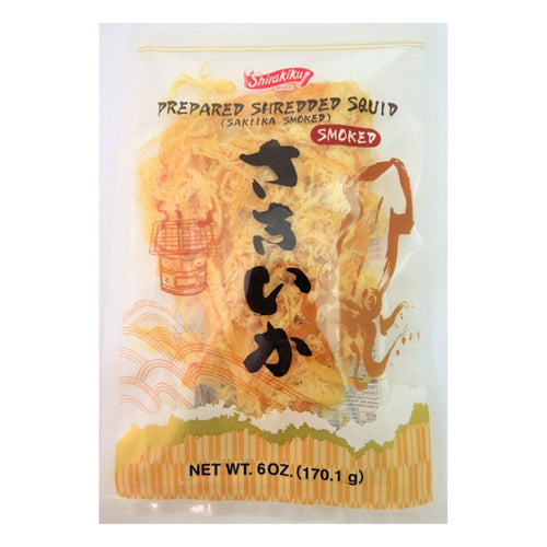 shirakiku shredded squid sakiika smoked - 6oz