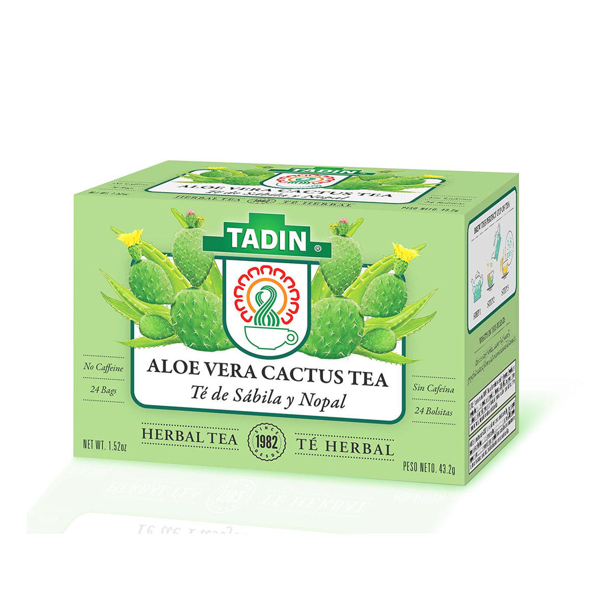 tadin aloe vera with cactus herbal tea - 24ct